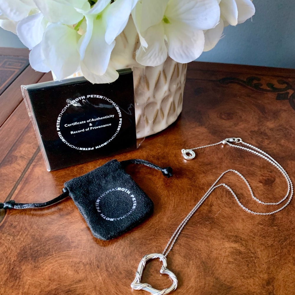 PETER THOMAS ROTH STERLING SILVER HEART NECKLACE